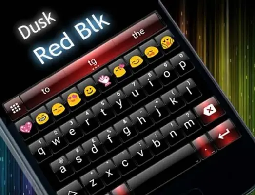 Emoji Keyboard Dusk Black Red android App screenshot 0