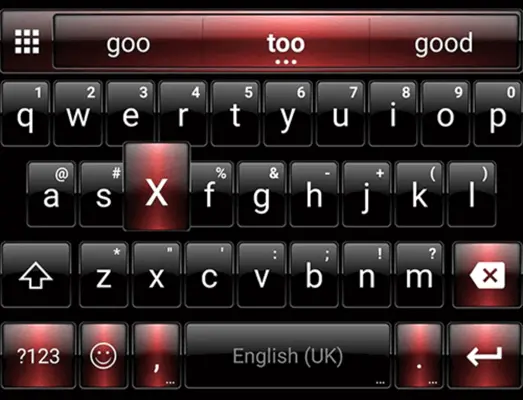 Emoji Keyboard Dusk Black Red android App screenshot 1