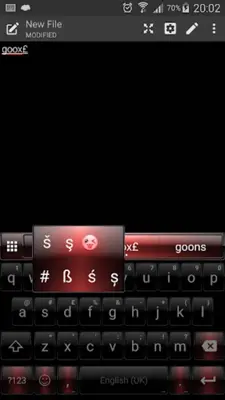 Emoji Keyboard Dusk Black Red android App screenshot 2