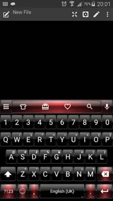 Emoji Keyboard Dusk Black Red android App screenshot 4